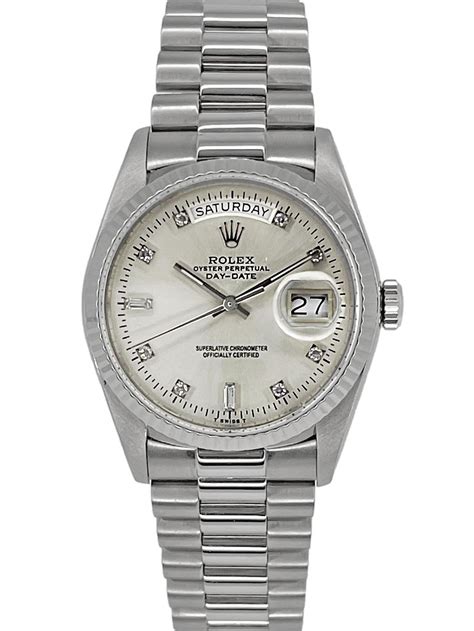 rolex silver day date